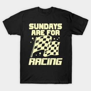 Sundays Are For Racing Race Car Driver Gift T-Shirt